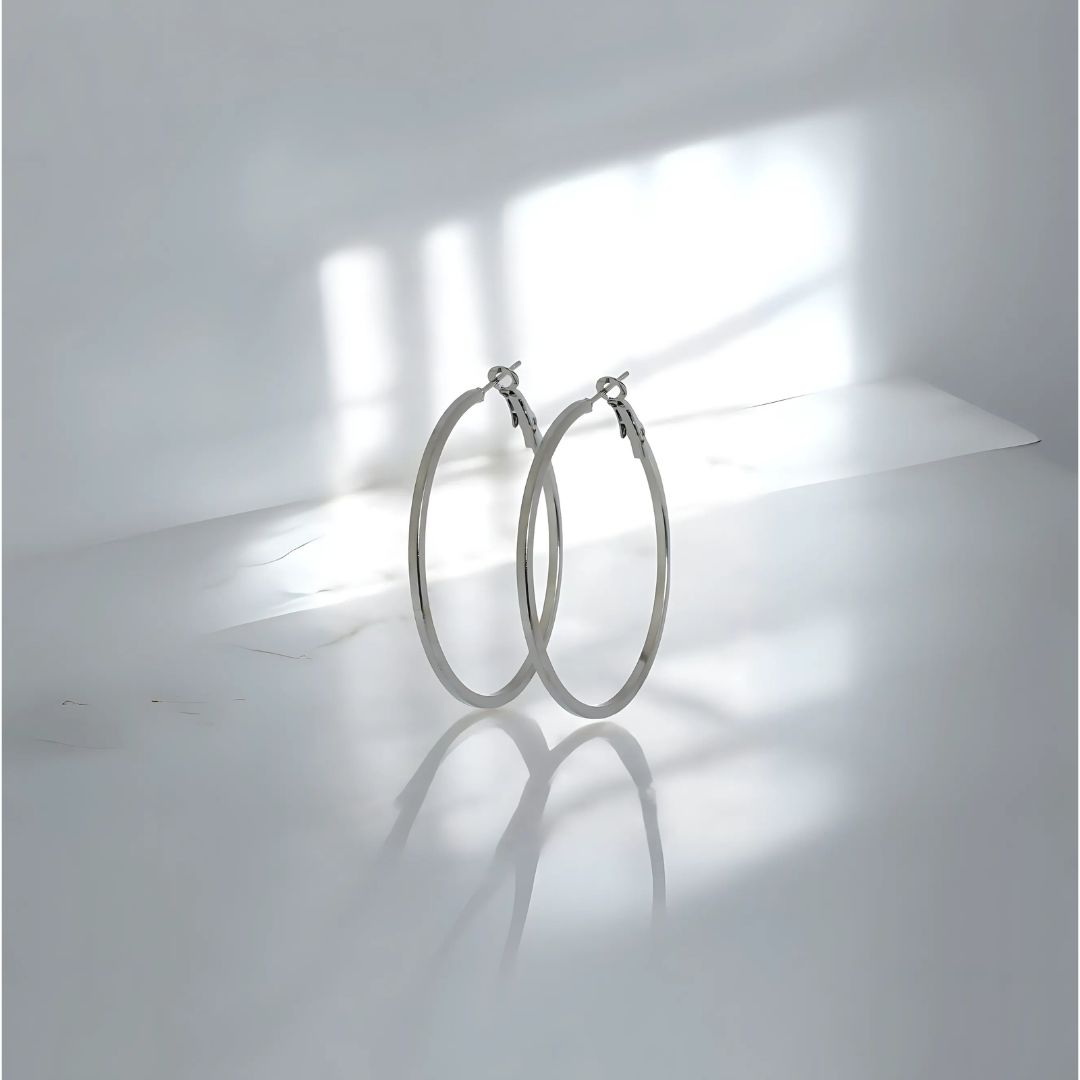 Lumina Ellipse Hoops | Modern Oval Hoops with Polished Finish