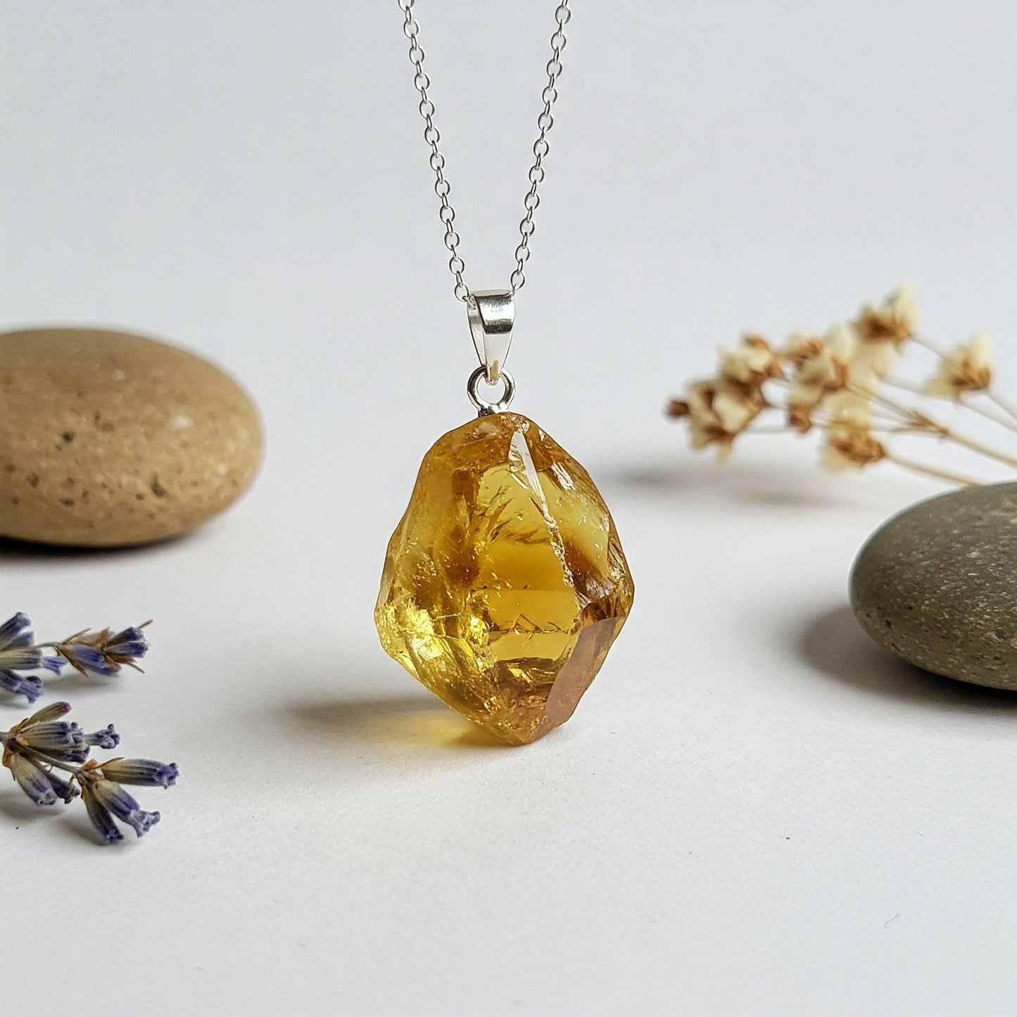 Citrine Pendant | Natural Healing Crystal for Abundance, Success & Positive Energy