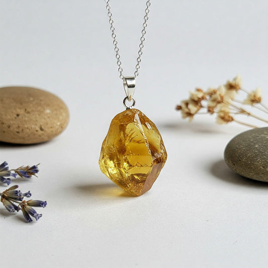 Citrine Pendant | Natural Healing Crystal for Abundance, Success & Positive Energy