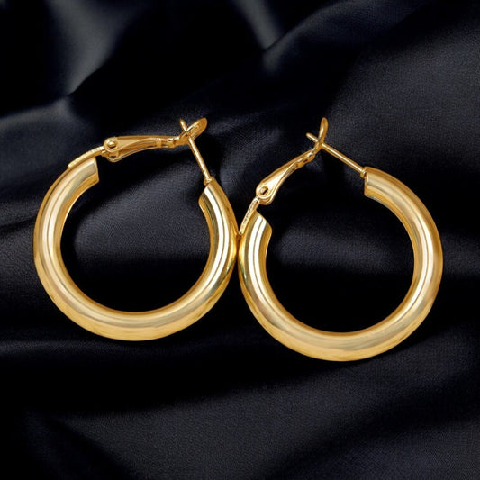 Aurelian Chunky Hoops | Bold Gold Statement Hoops for Women