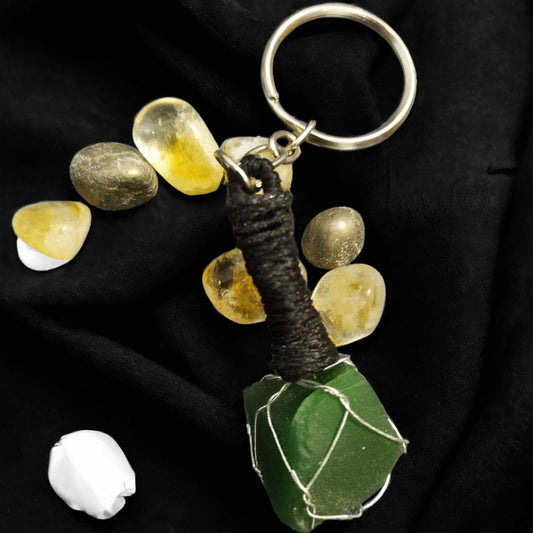 Green Aventurine Key-Chain | Genuine Gemstone Charm for Luck, Prosperity & Everyday Style