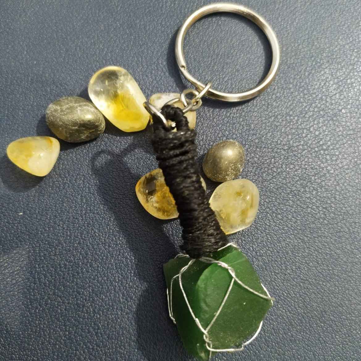 Green Aventurine Key-Chain | Genuine Gemstone Charm for Luck, Prosperity & Everyday Style