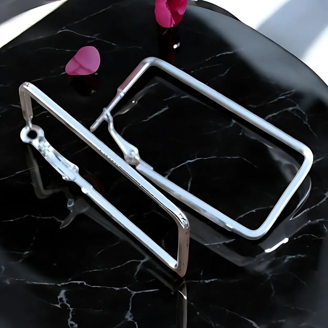 Creeknest Zenith Linear Hoops | Modern Geometric Rectangular Hoops