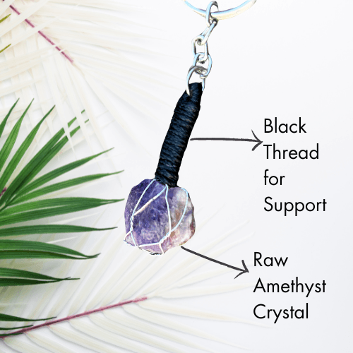 Amethyst Key-Chain | Chic Gemstone Key Holder for Protection, Luck & Everyday Style