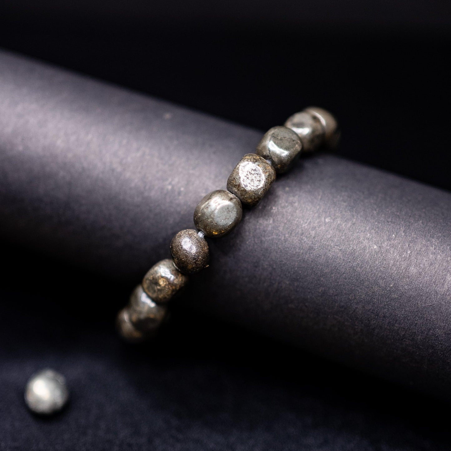Pyrite Tumbled Stone Bracelet | Natural Stone for Abundance, Creativity & a Touch of Gold