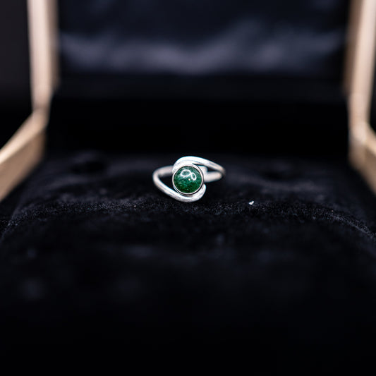 Green Jade Ring | Natural Gemstone for Luck, Harmony & Healing