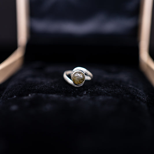 Labradorite Ring | German Silver & Gold Options for Intuition & Protection