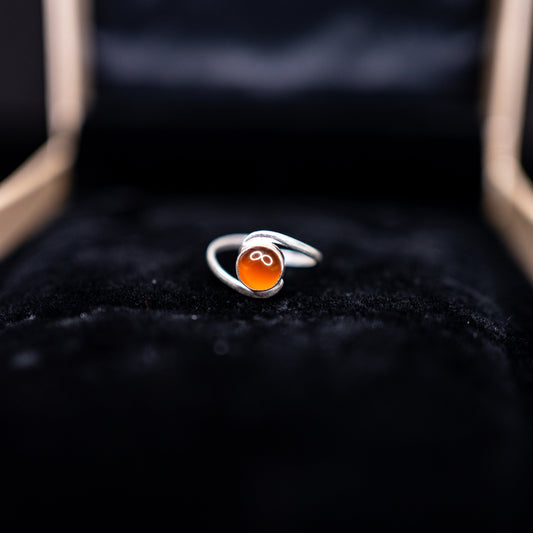 Carnelian Ring | German Silver & Gold Options for Creativity & Confidence