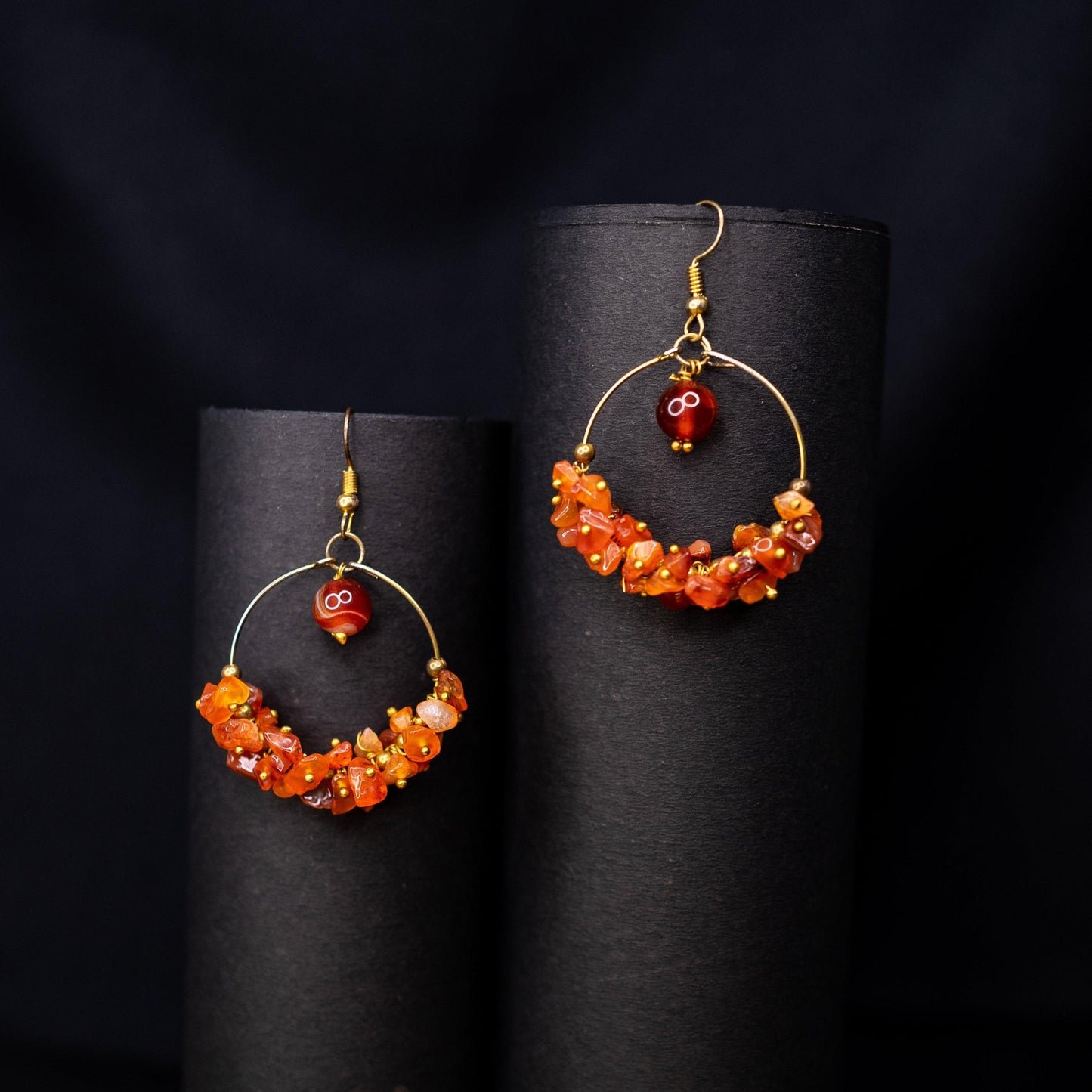 Natural Carnelian Earrings | Handcrafted Gemstone Jewelry for Vitality and Creativity