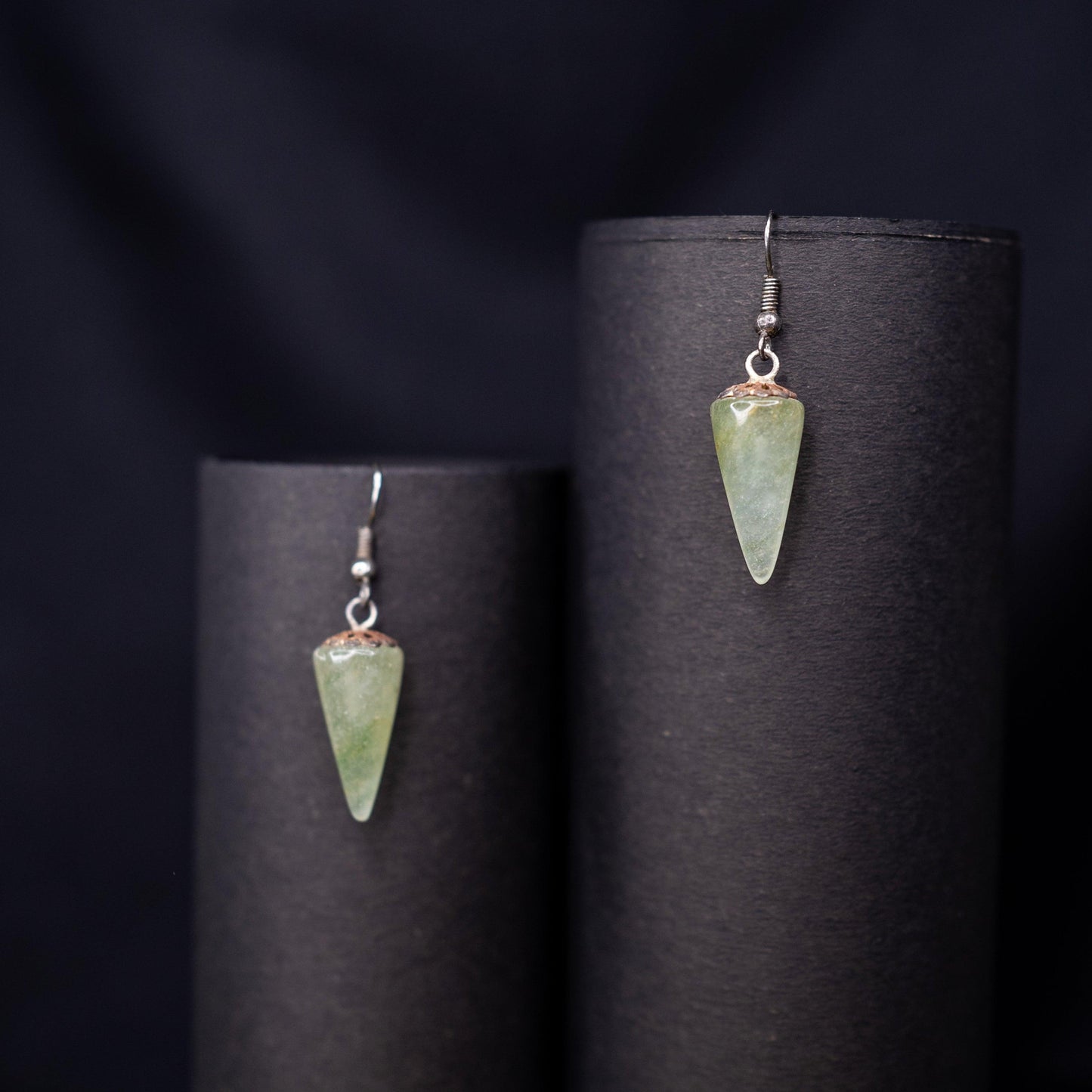 Natural Green Aventurine Dangle Earrings | Handcrafted Gemstone Jewelry for Prosperity and Healing