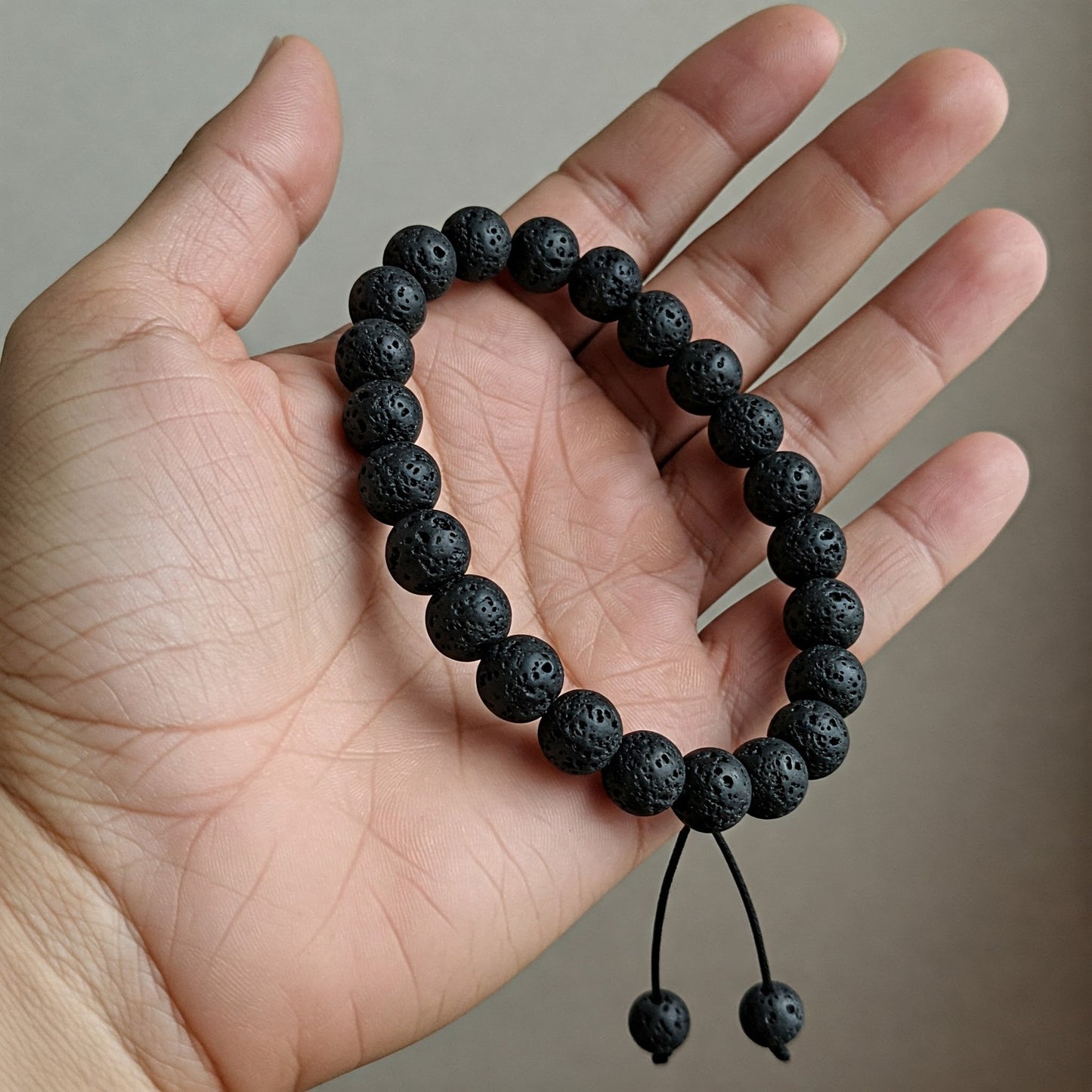 Black Tourmaline Bracelet for Protection & Grounding | EMF Shield | Elegant Thread Design