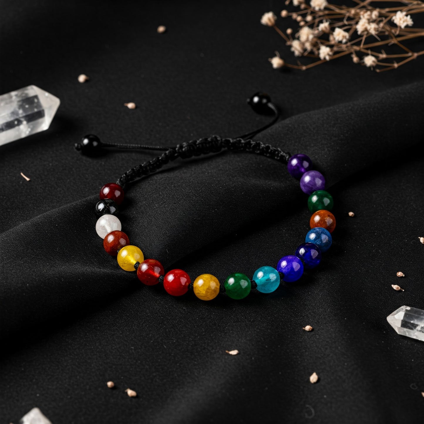 Seven Chakra Bracelet for Healing, Balance & Positive Energy | Handmade Crystal Bracelet