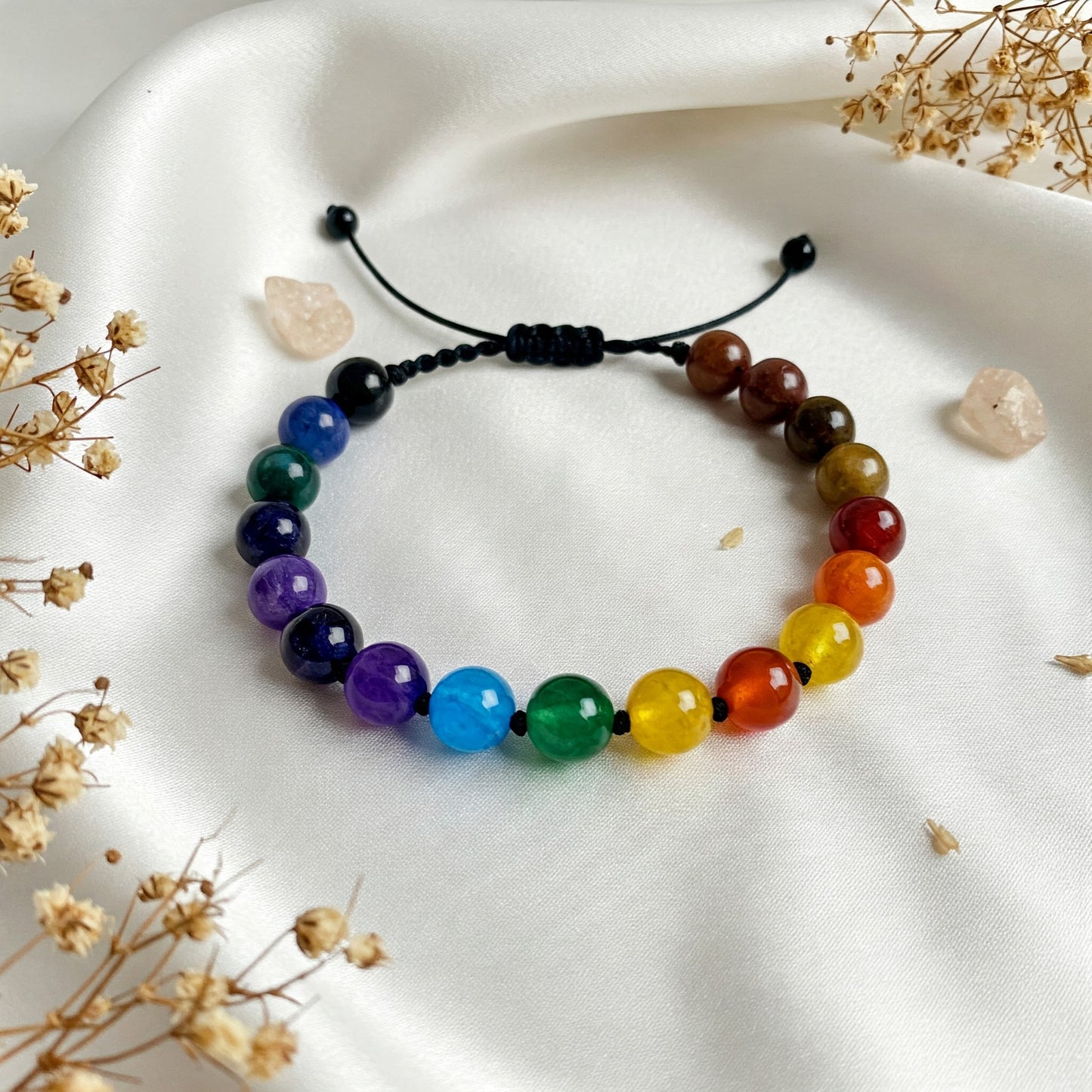 Seven Chakra Bracelet for Healing, Balance & Positive Energy | Handmade Crystal Bracelet