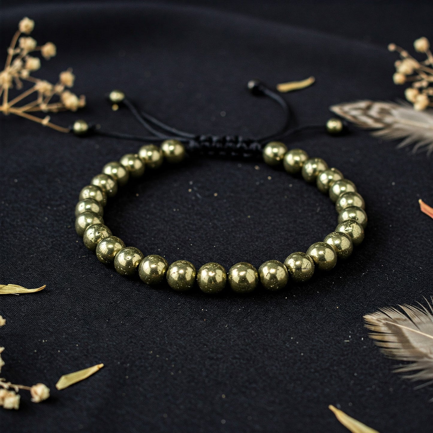 Pyrite Bracelet for Wealth & Protection | Money Magnet Stone for Abundance & Success