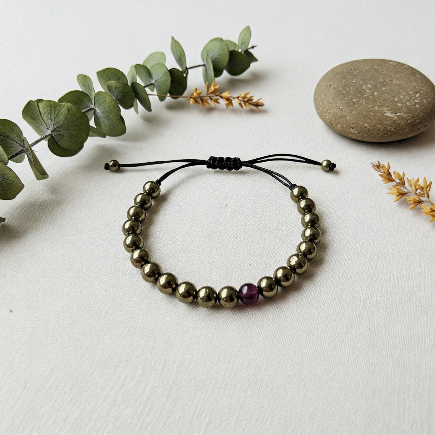 Pyrite Bracelet for Wealth & Protection | Money Magnet Stone for Abundance & Success