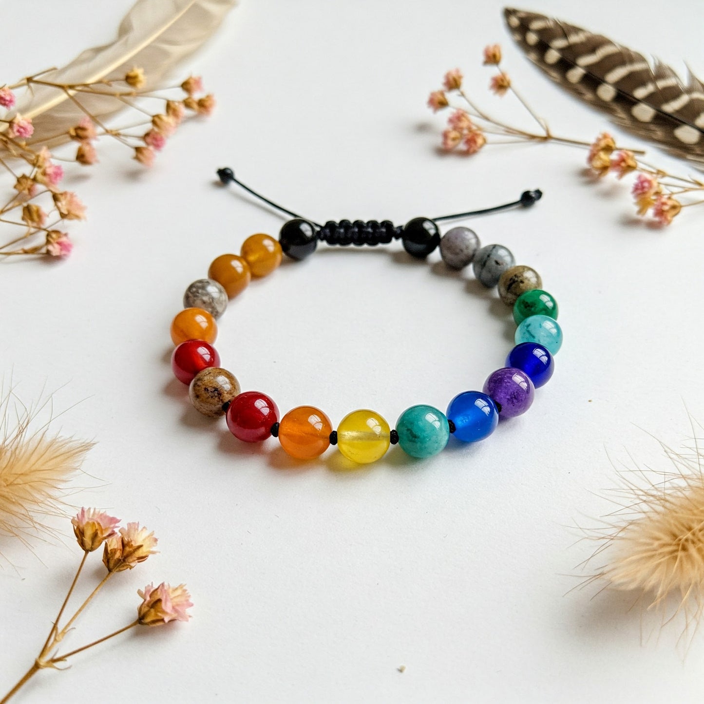 Seven Chakra Bracelet for Healing, Balance & Positive Energy | Handmade Crystal Bracelet