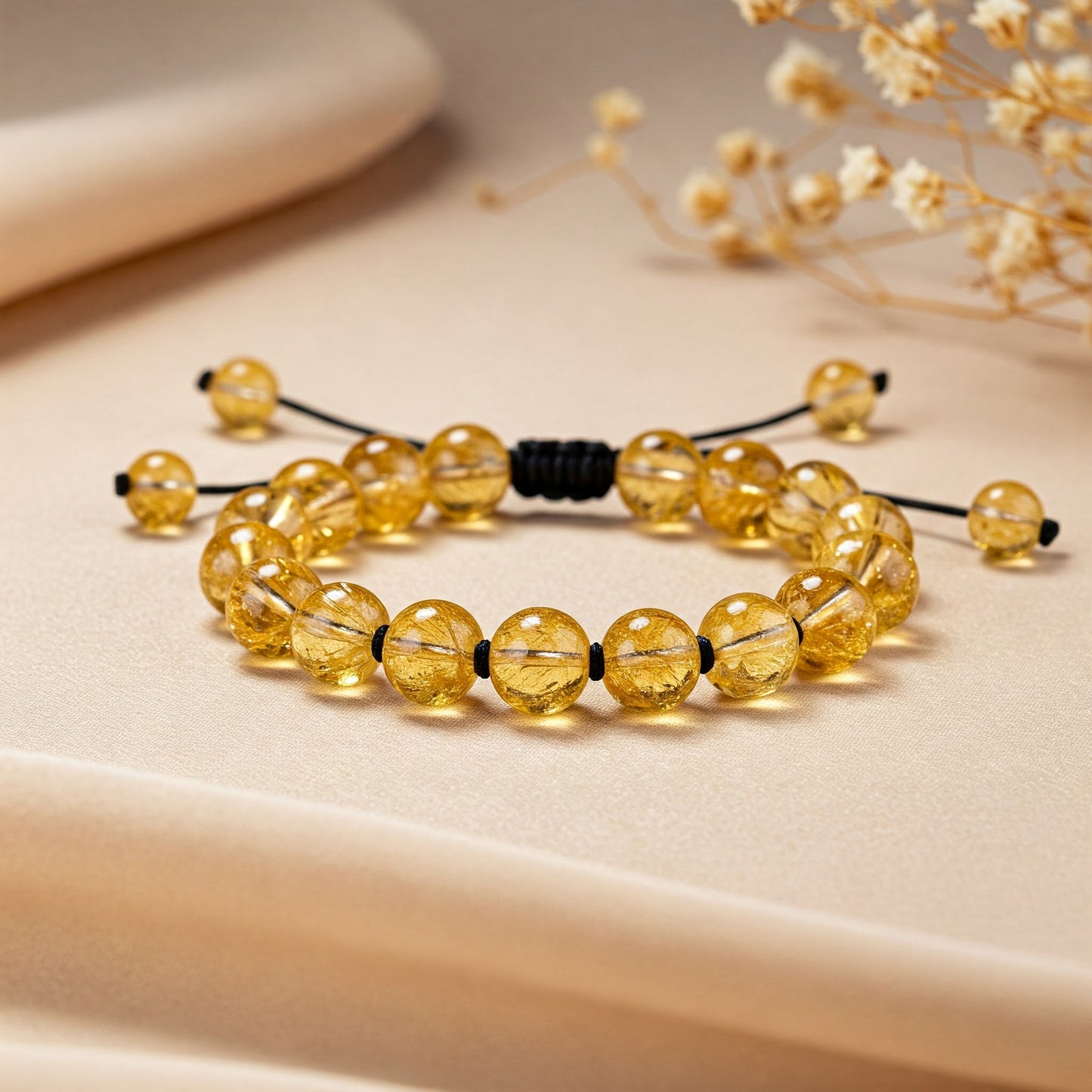Citrine Bracelet for Wealth & Success | Natural Crystal for Abundance & Positivity