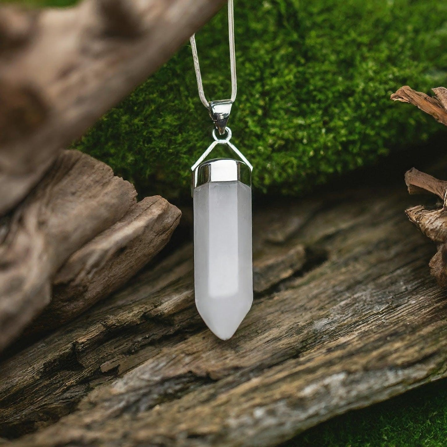 Clear Quartz Pencil Pendant | Enhance Clarity & Focus with This Crystal Gemstone