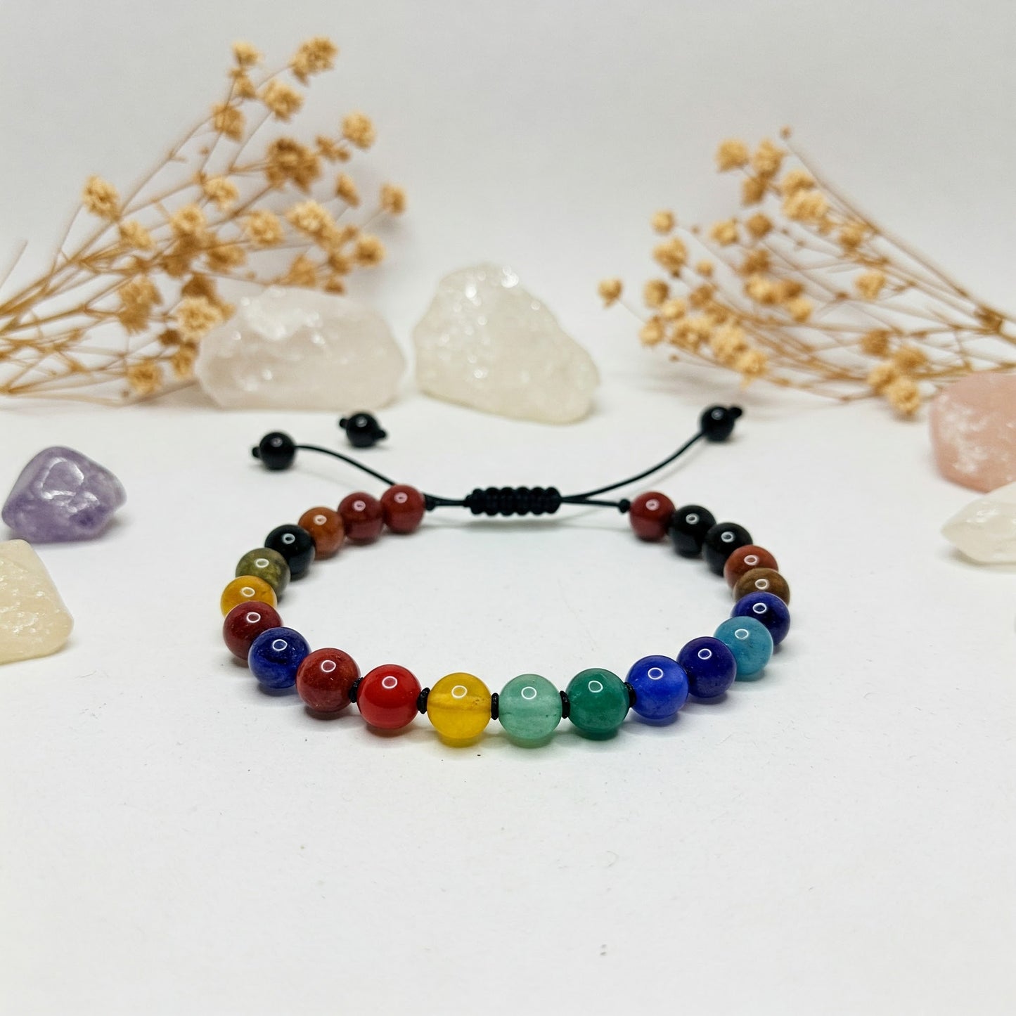 Seven Chakra Bracelet for Healing, Balance & Positive Energy | Handmade Crystal Bracelet