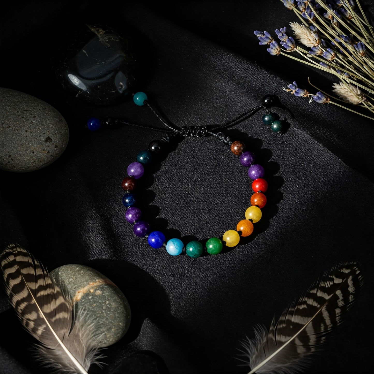 Seven Chakra Bracelet for Healing, Balance & Positive Energy | Handmade Crystal Bracelet
