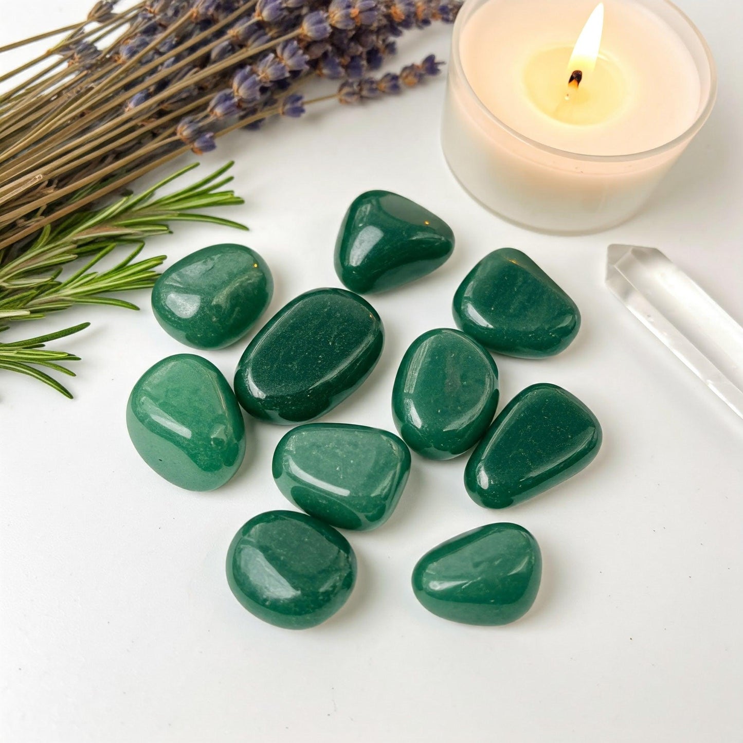 Green Aventurine Tumbled Stone | Authentic Healing Crystal for Luck, Prosperity & Emotional Balance