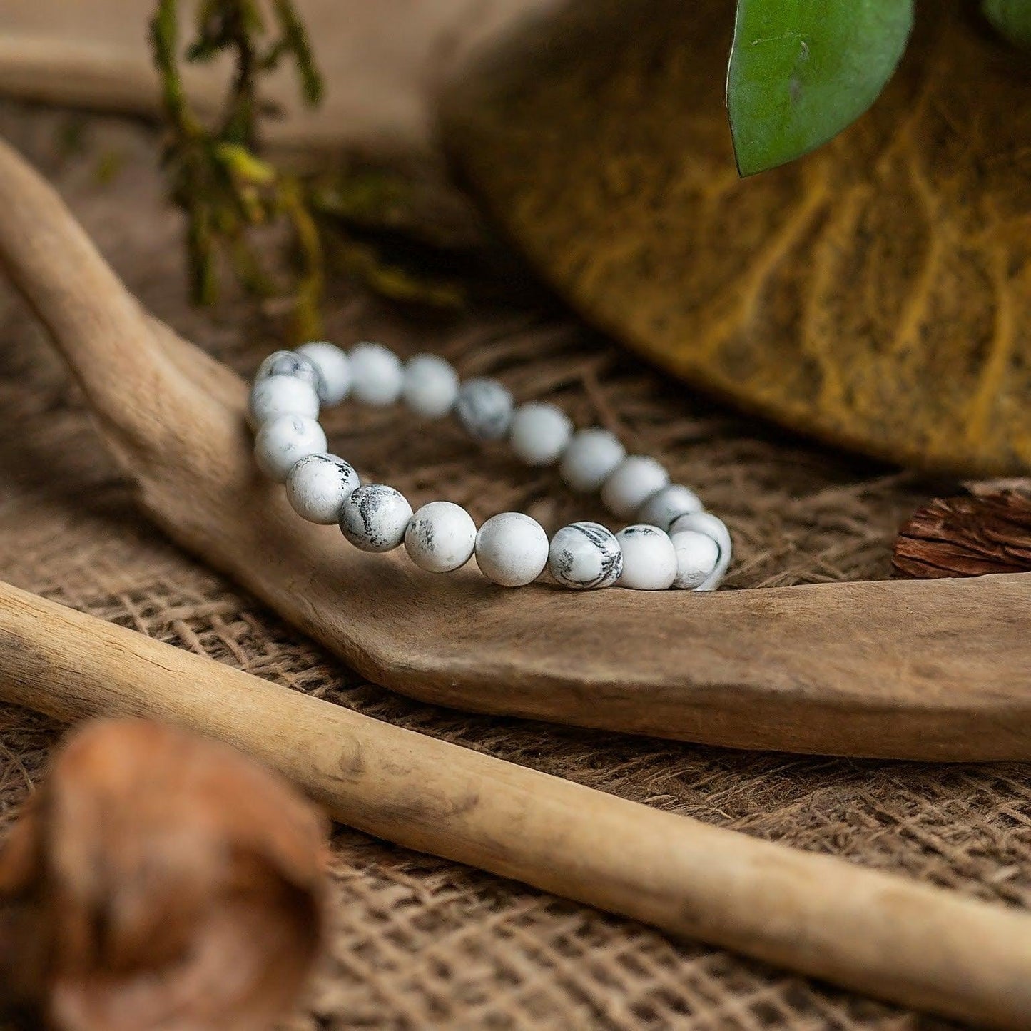 Howlite Bracelet | Natural Stone Jewelry for Tranquility, Style & Balance