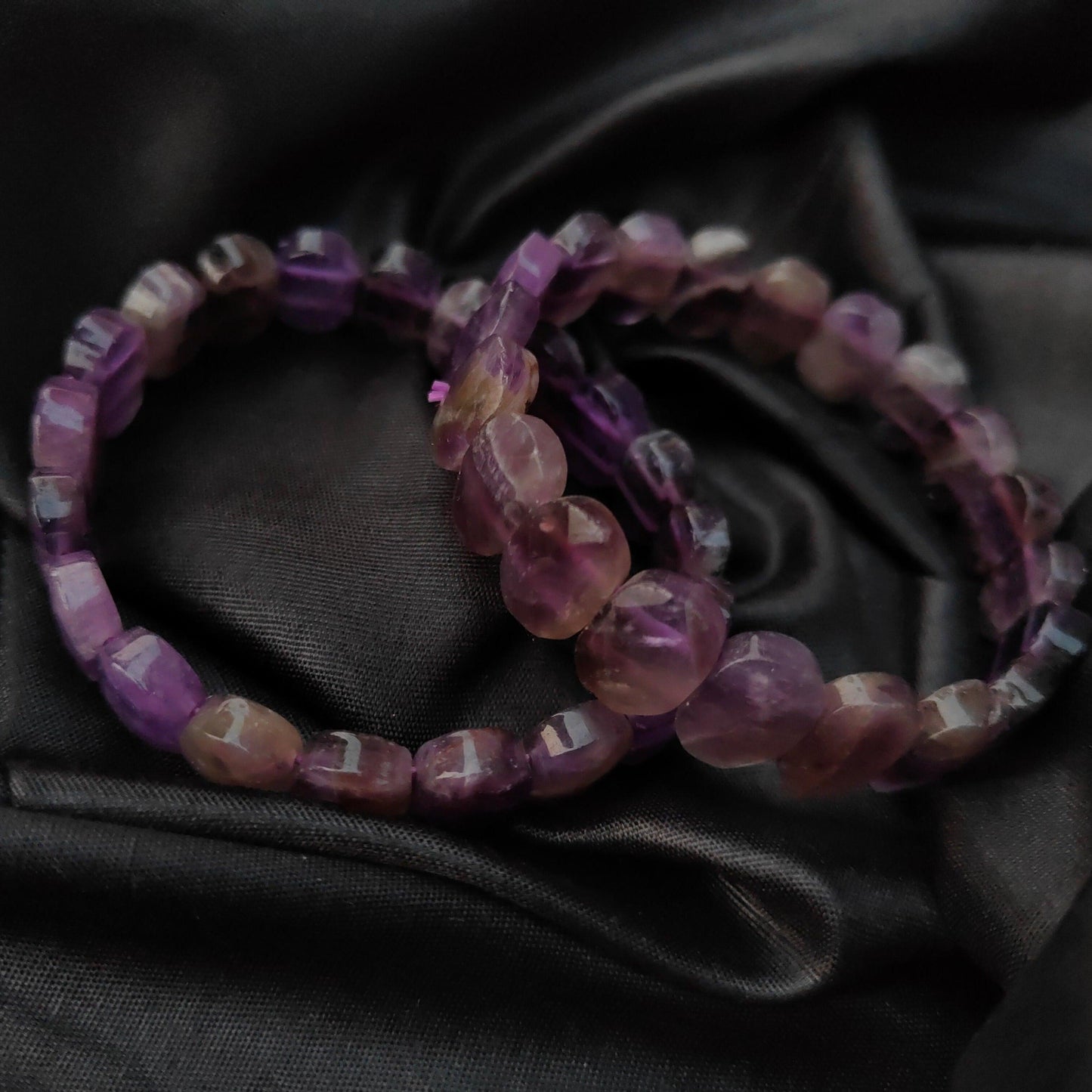Amethyst Faceted Bracelet | Stackable Gemstone Jewelry for Balance, Peace & Beauty