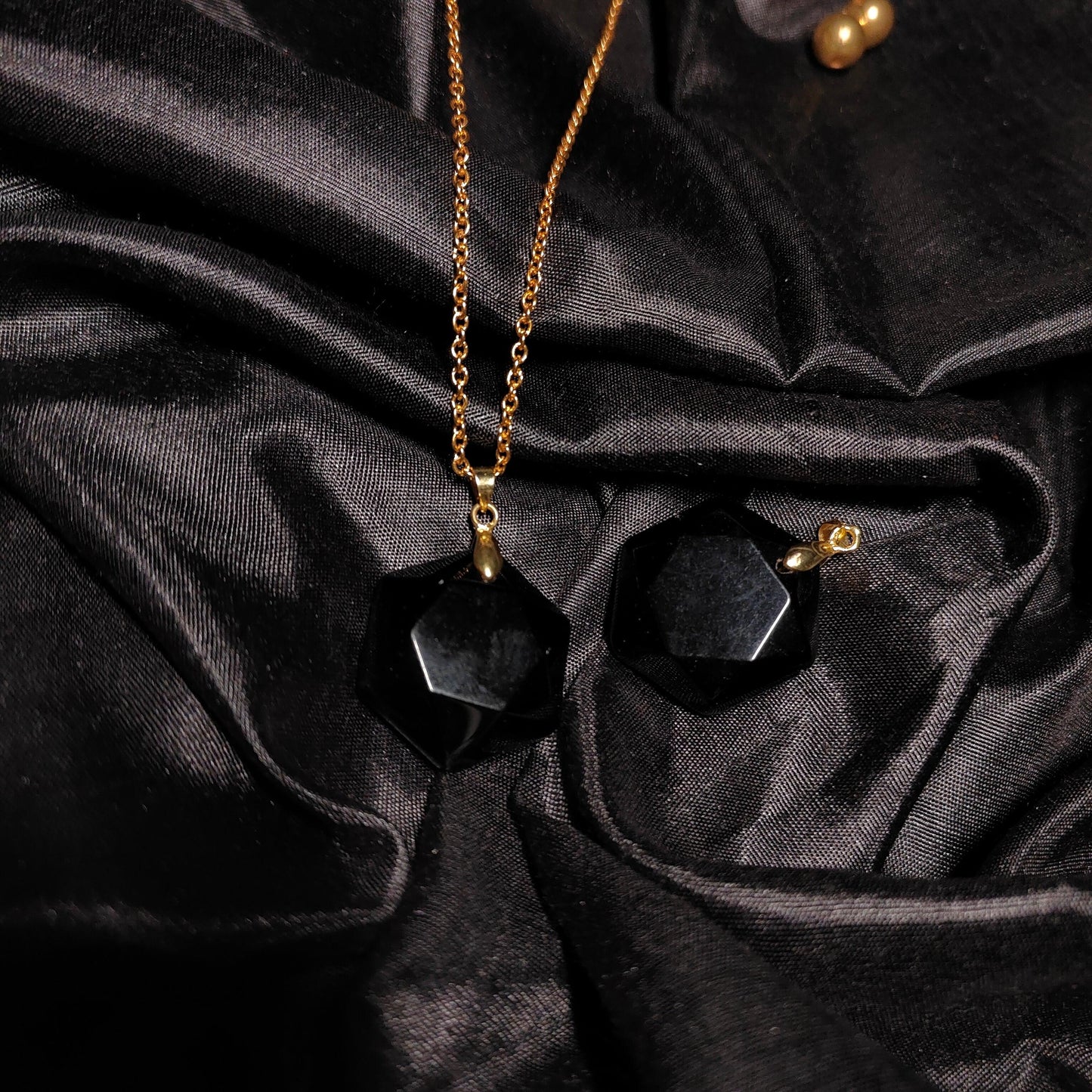 Pendentif Hexagonal Tourmaline Noire