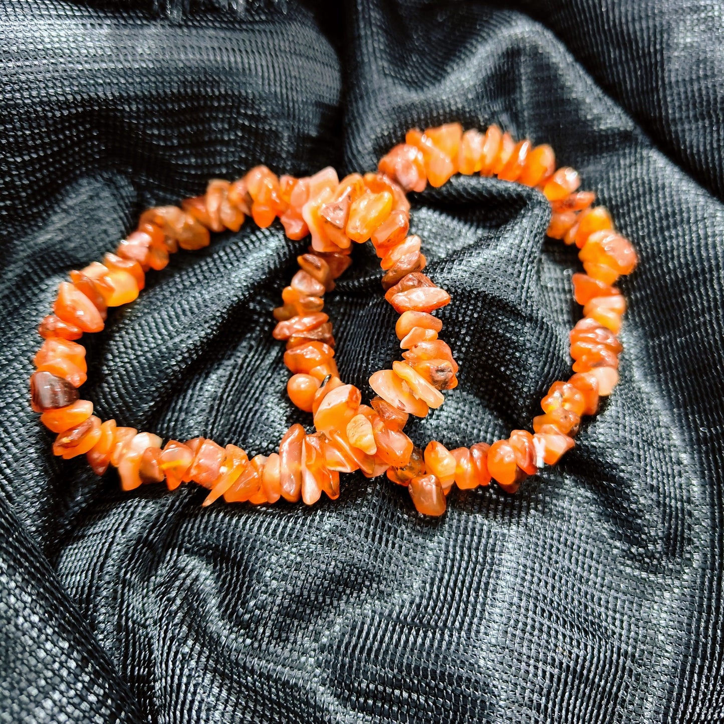 Carnelian Chip Bracelet | Stackable Gemstone Jewelry for Motivation & Creativity