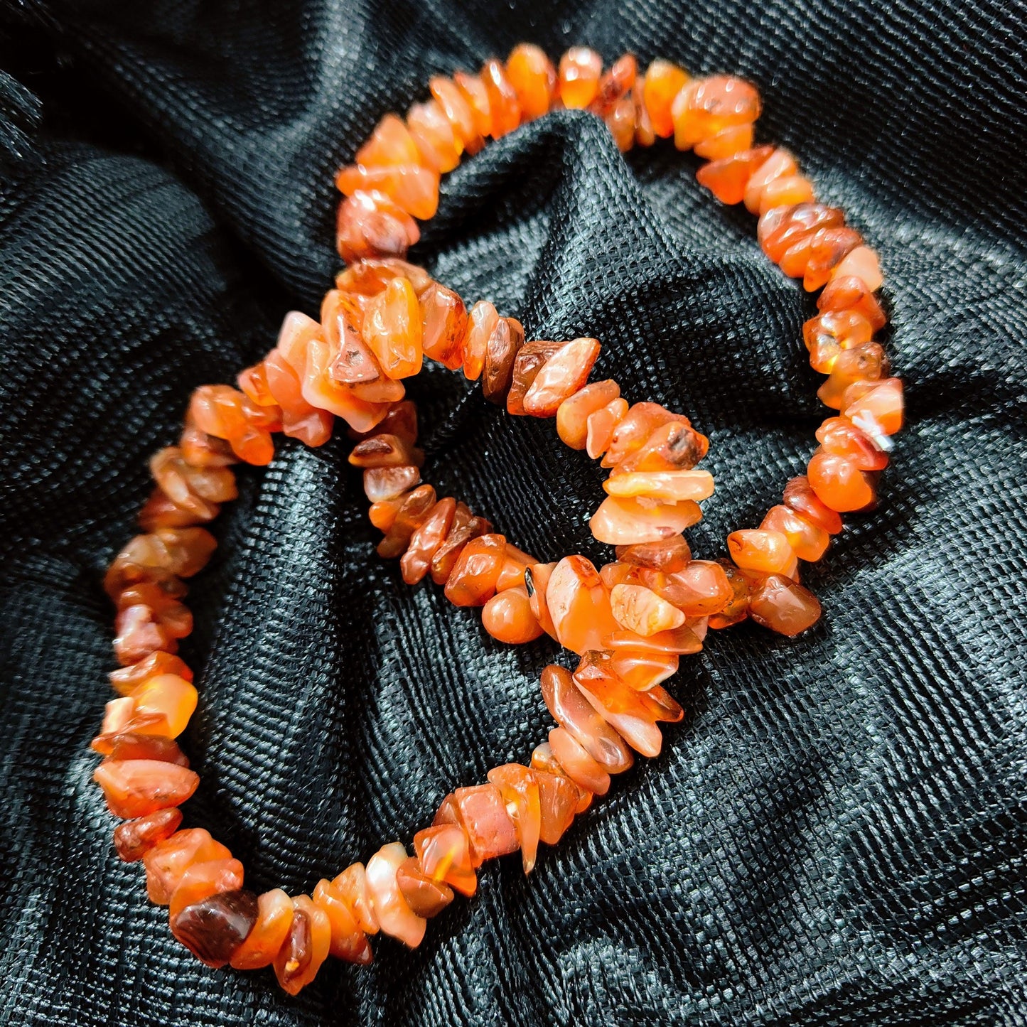 Carnelian Chip Bracelet | Stackable Gemstone Jewelry for Motivation & Creativity