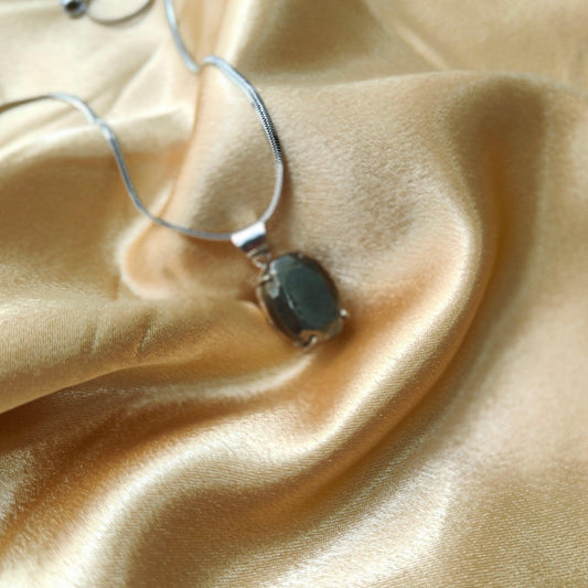 Pyrite Oval Pendant | Wealth, Protection & Positive Energy Crystal Necklace