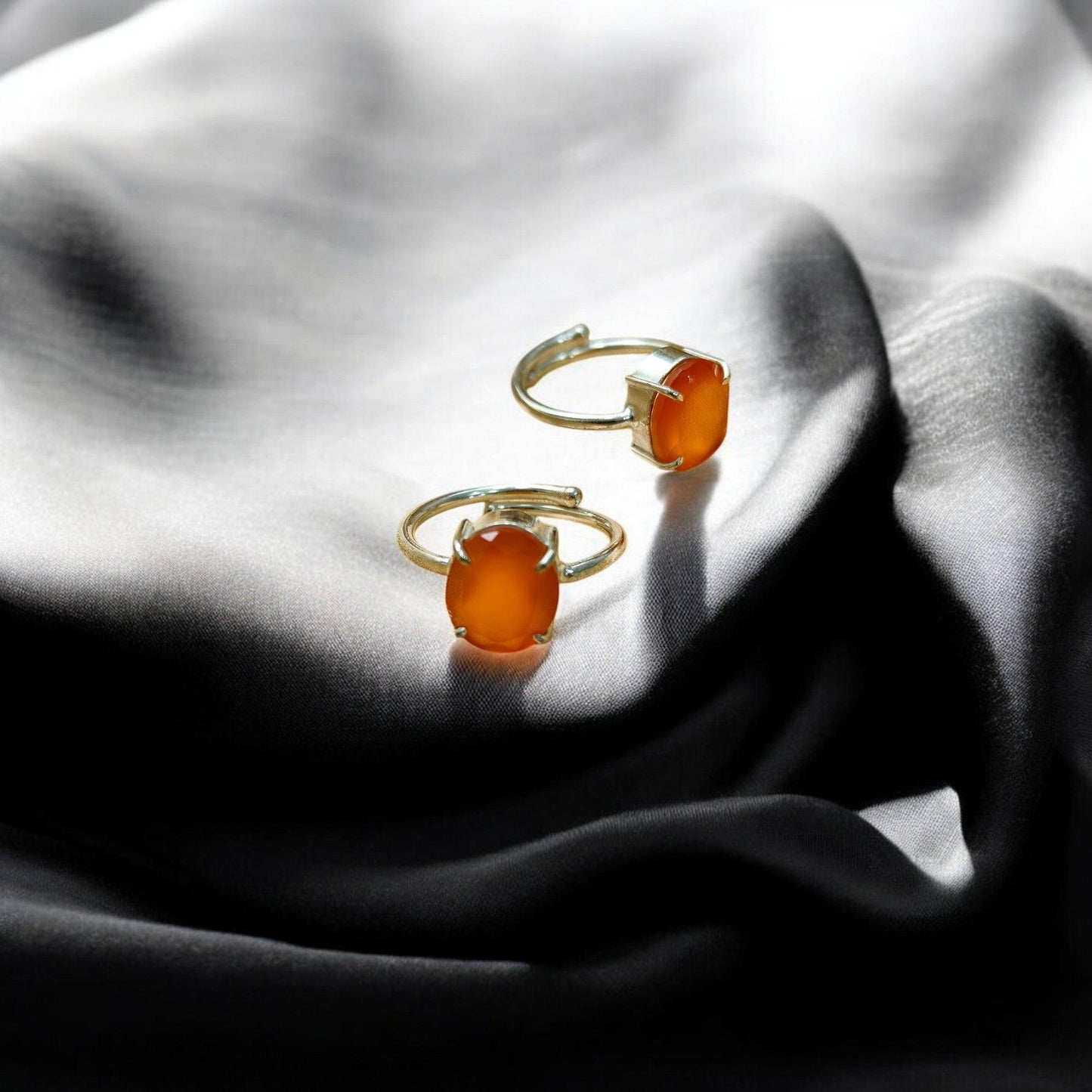 Carnelian Ring for Confidence & Energy | Authentic Healing Crystal Jewelry for Men & Women