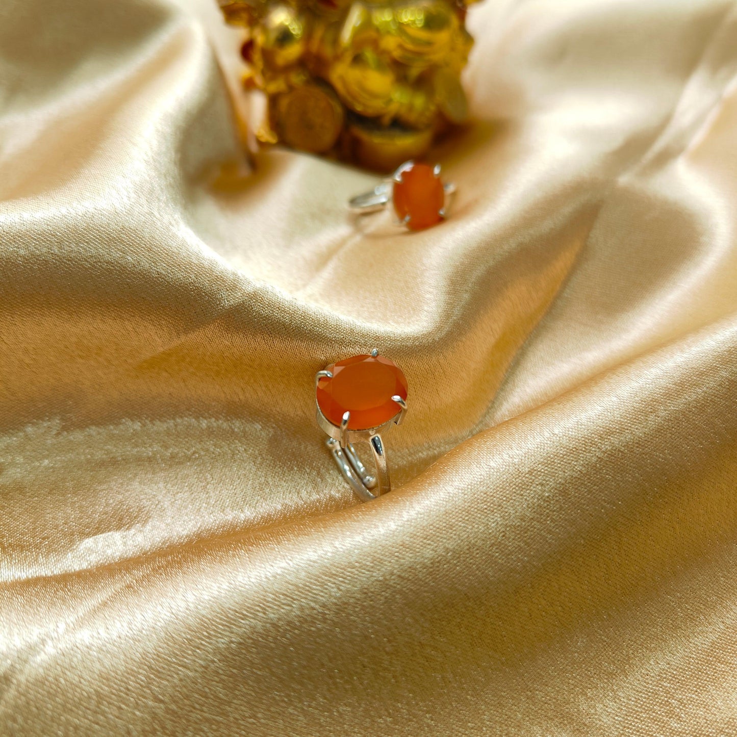 Carnelian Ring for Confidence & Energy | Authentic Healing Crystal Jewelry for Men & Women