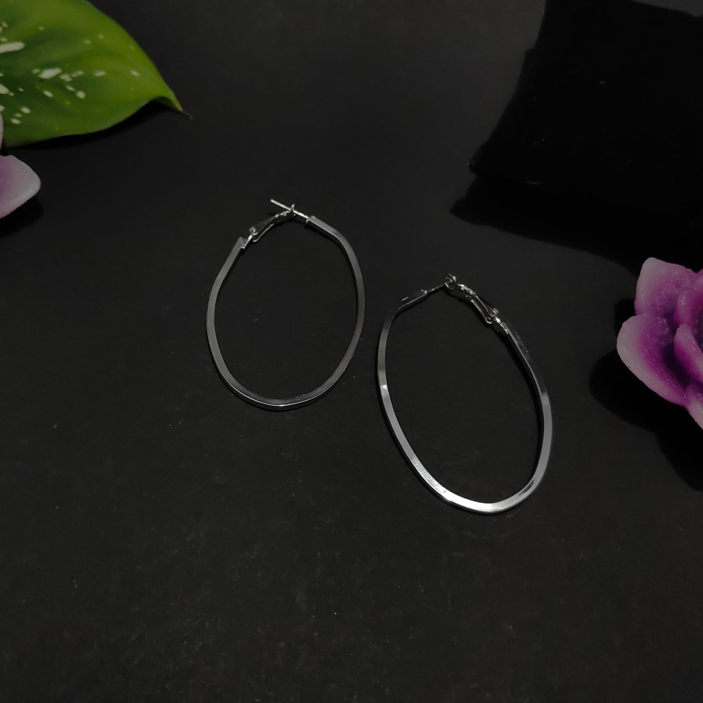Lumina Ellipse Hoops | Modern Oval Hoops with Polished Finish