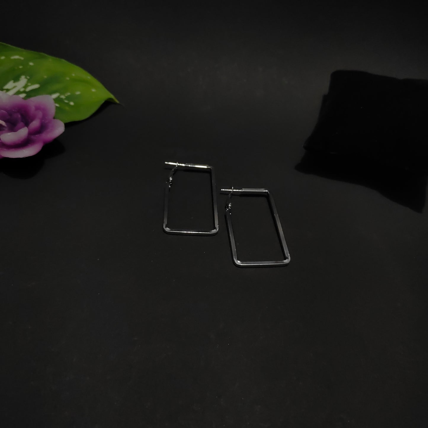 Creeknest Zenith Linear Hoops | Modern Geometric Rectangular Hoops