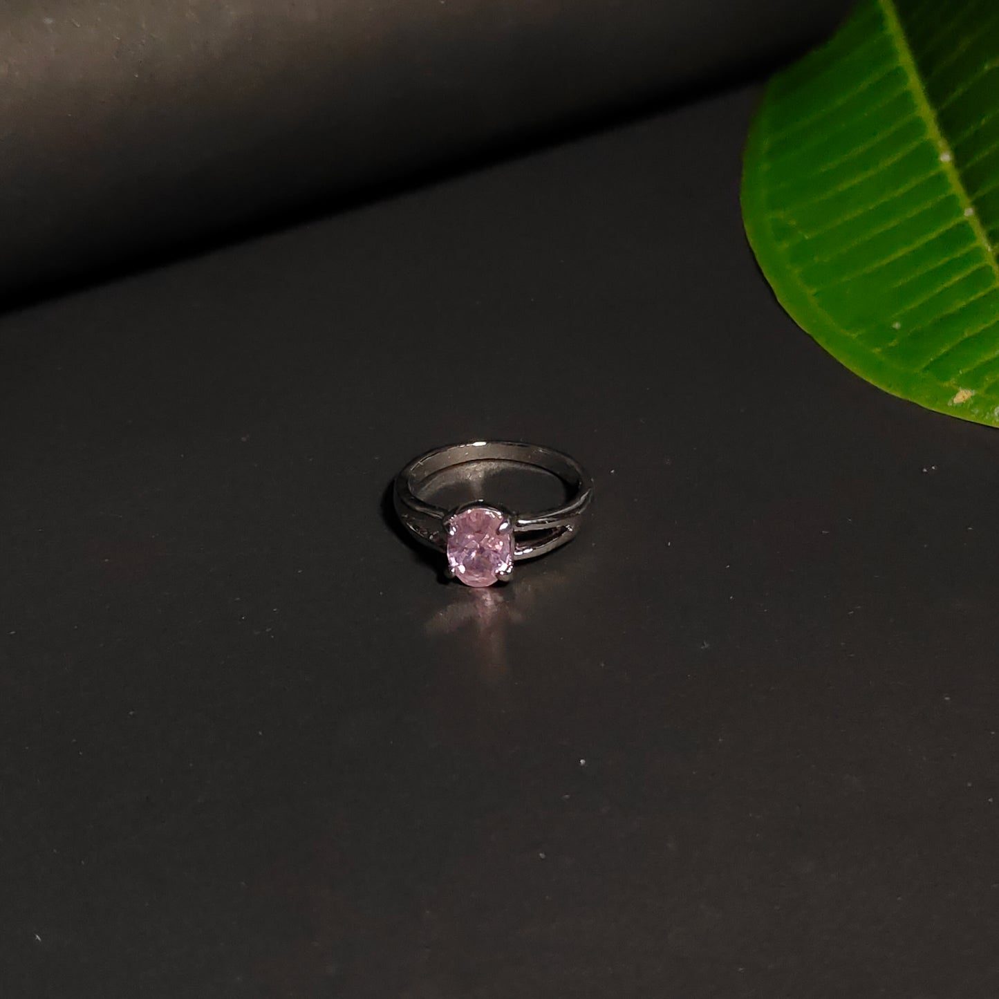 Pink Spinel Solitaire Ring | Oval Pink Gemstone Bezel Set Ring for Women