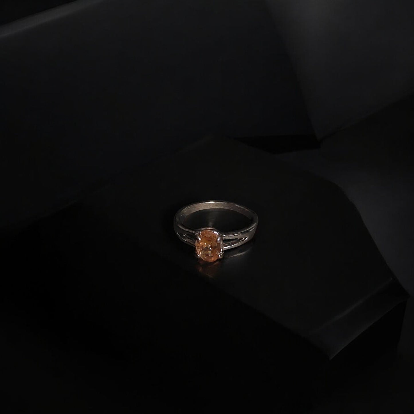 Yellow Spinel Solitaire Ring | Oval Yellow Gemstone Bezel Set Ring for Women