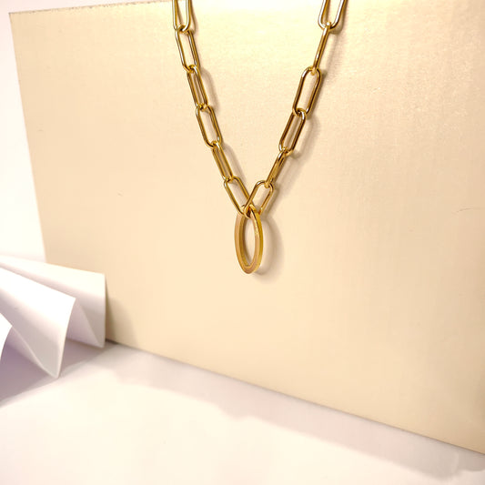 Bold Love Link Necklace | Chunky Gold Chain with "Love" Necklace