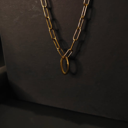 Bold Love Link Necklace | Chunky Gold Chain with "Love" Necklace