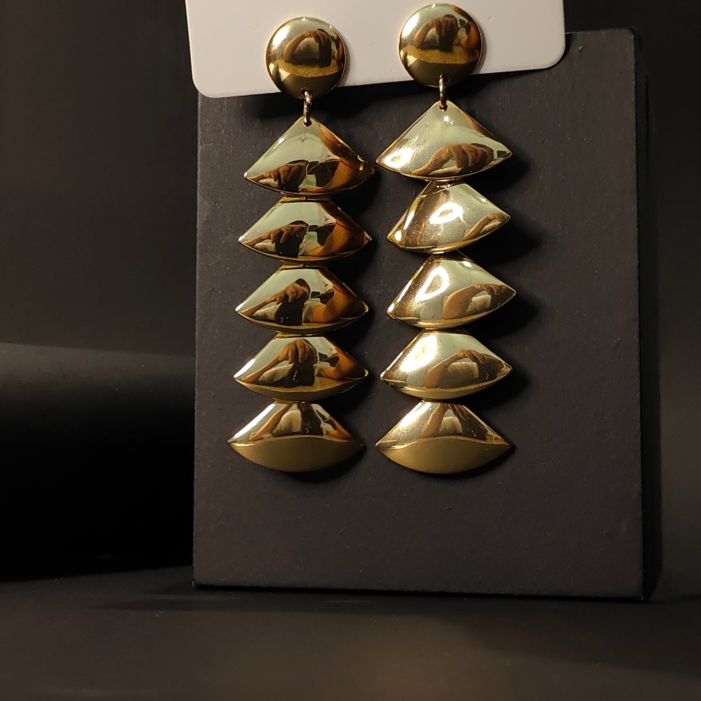 Auric Elegance Danglers | Gold Polish Statement Wear