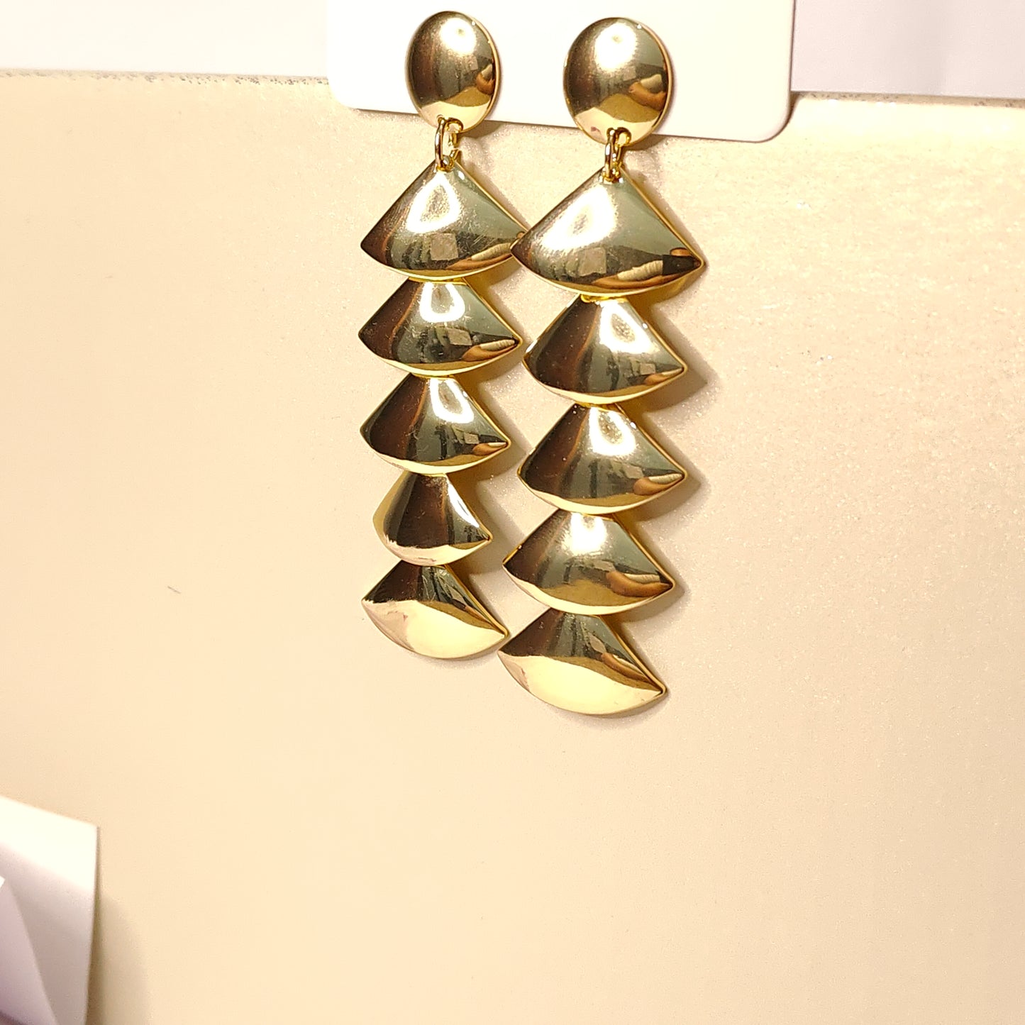 Auric Elegance Danglers | Gold Polish Statement Wear