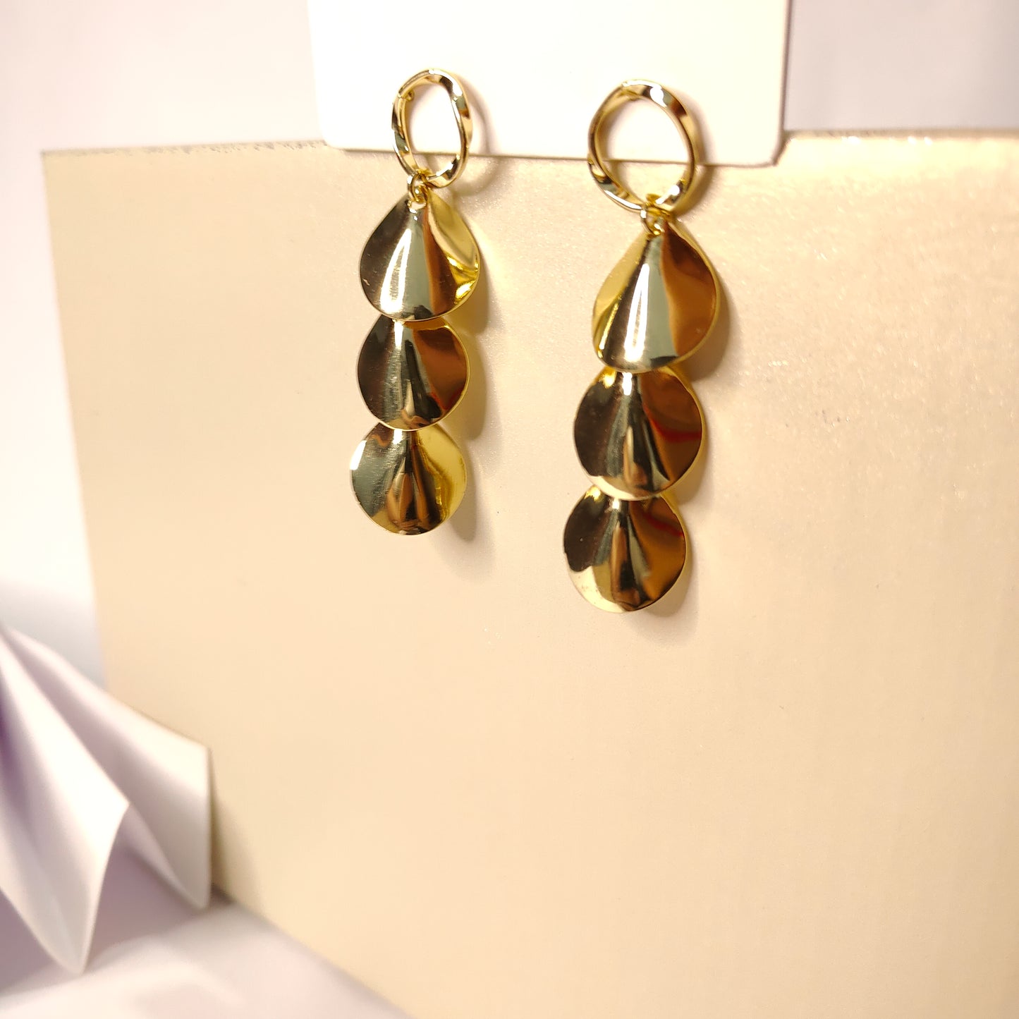Lustrous Leaf Drop Danglers | Nature’s Grace Meets Golden Glamour