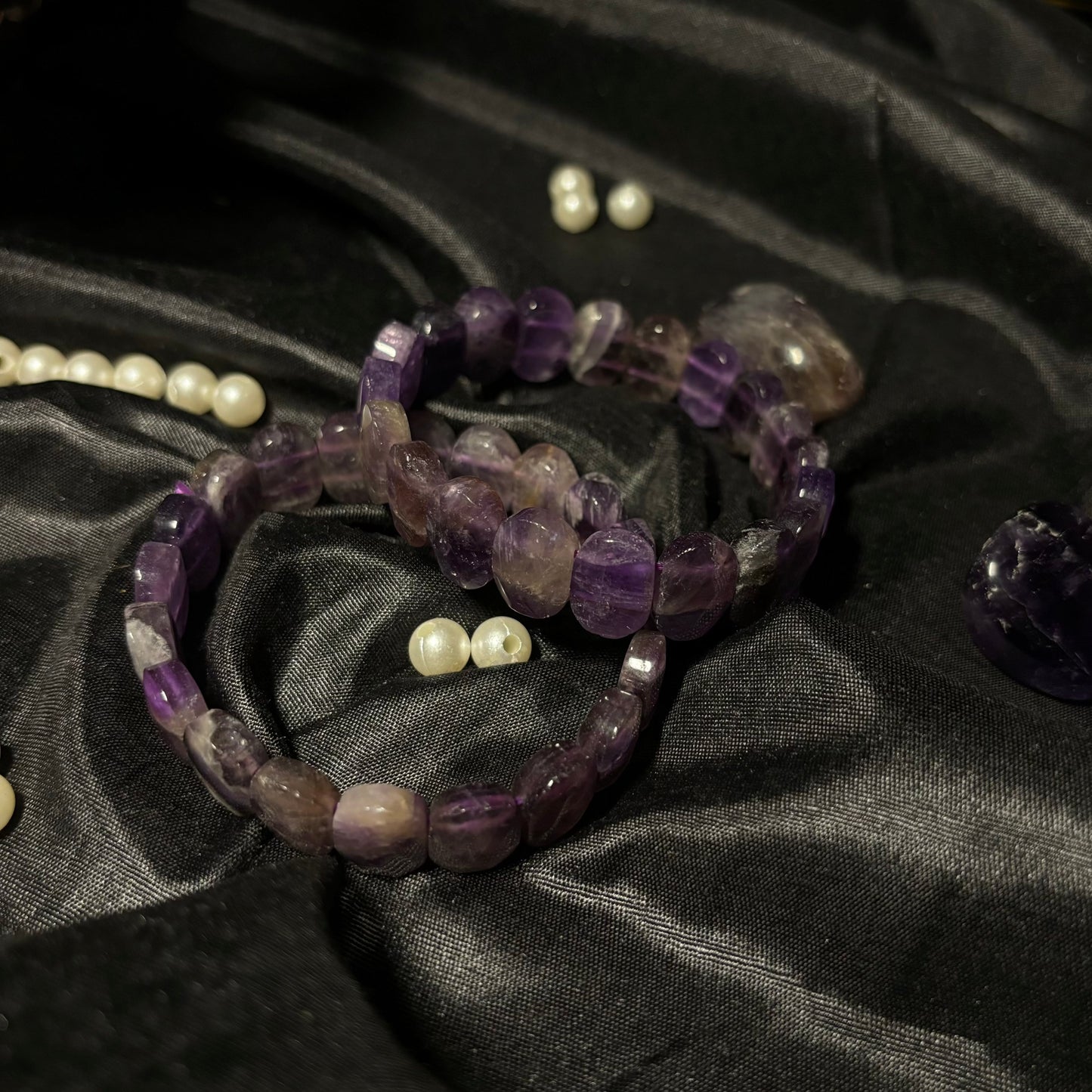 Amethyst Faceted Bracelet | Stackable Gemstone Jewelry for Balance, Peace & Beauty