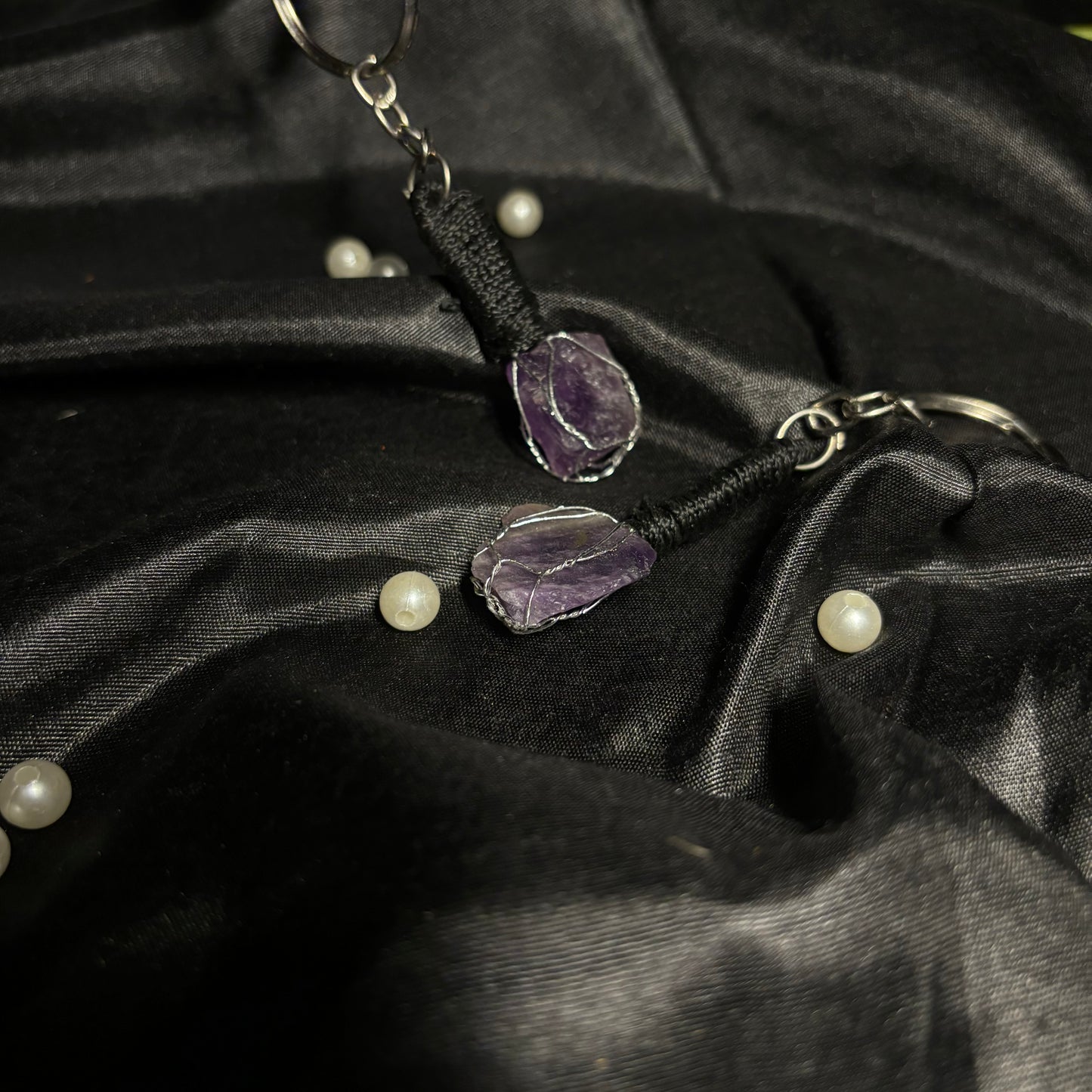 Amethyst Key-Chain | Chic Gemstone Key Holder for Protection, Luck & Everyday Style