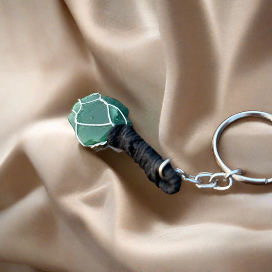 Green Aventurine Key-Chain | Genuine Gemstone Charm for Luck, Prosperity & Everyday Style