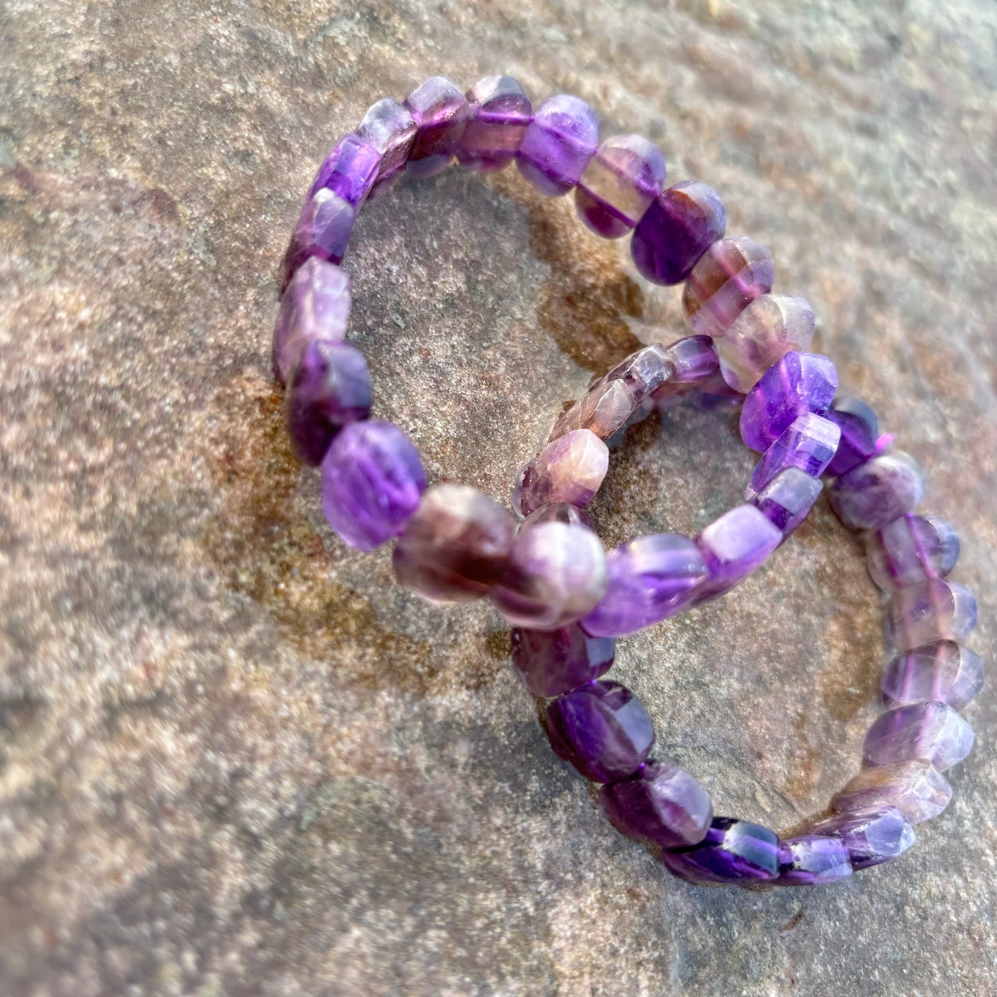 Amethyst Faceted Bracelet | Stackable Gemstone Jewelry for Balance, Peace & Beauty