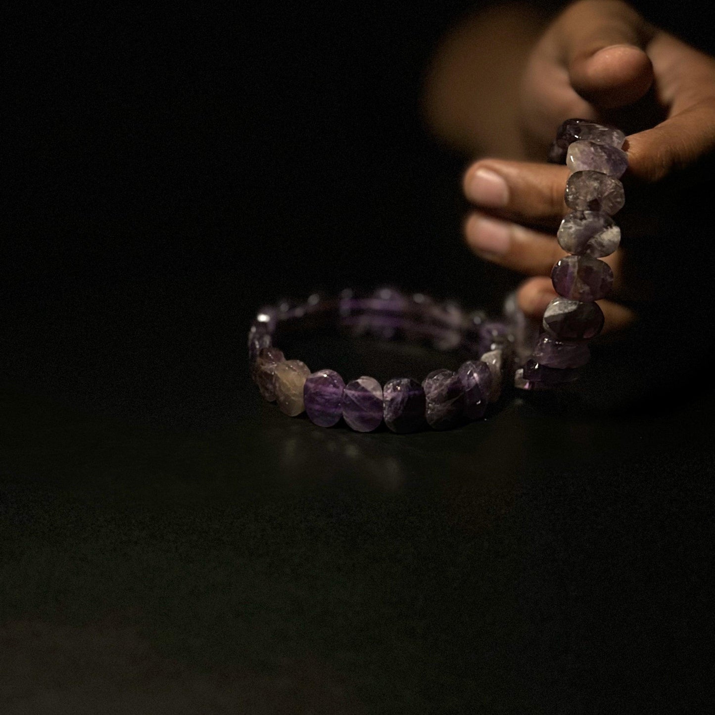 Amethyst Faceted Bracelet | Stackable Gemstone Jewelry for Balance, Peace & Beauty