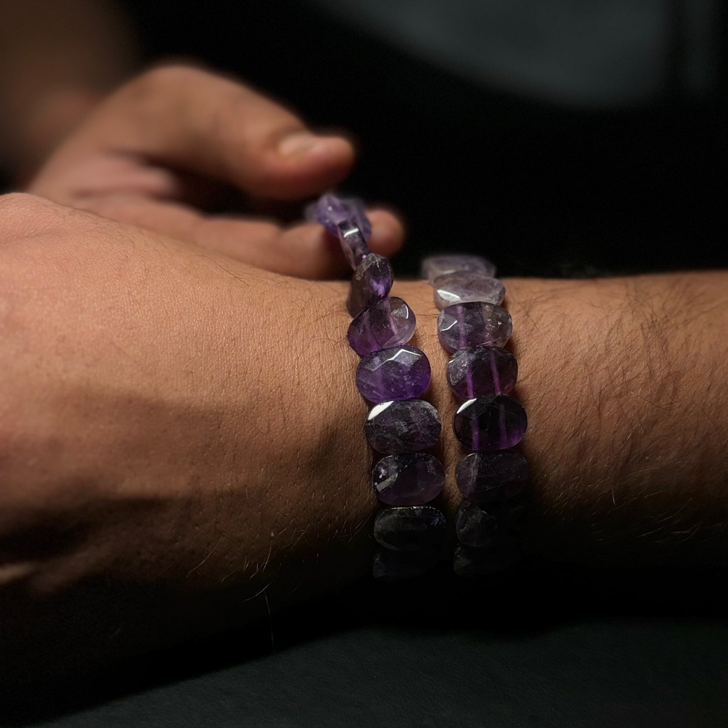 Amethyst Faceted Bracelet | Stackable Gemstone Jewelry for Balance, Peace & Beauty