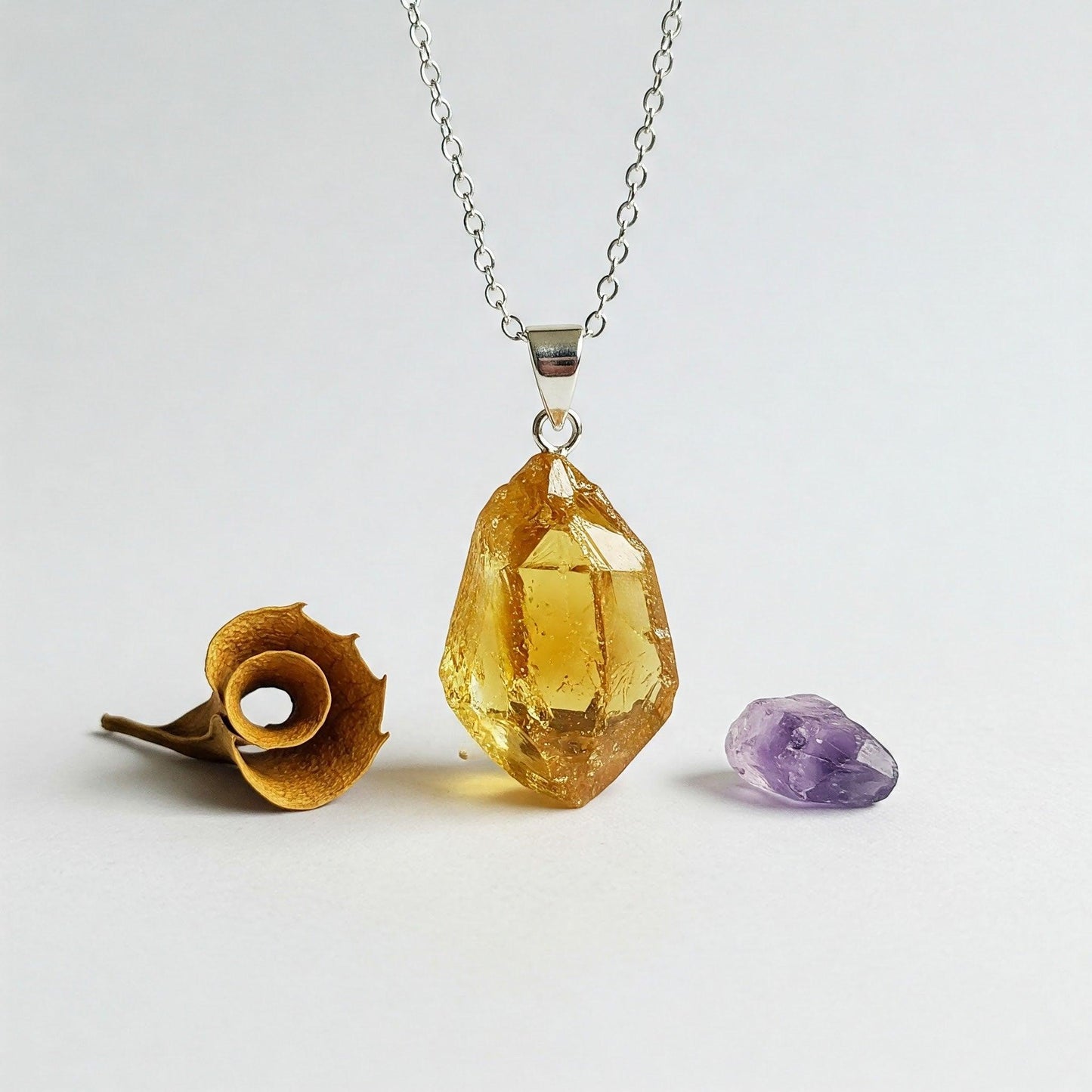 Citrine Pendant | Natural Healing Crystal for Abundance, Success & Positive Energy