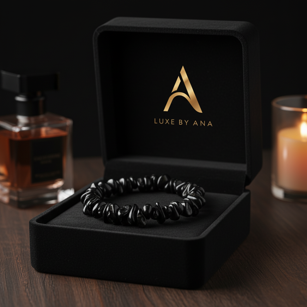 Black Obsidian Bracelet for Protection & Grounding | Handcrafted Chips Beads Design | Healing Crystal Energy Bracelet for Men & Women